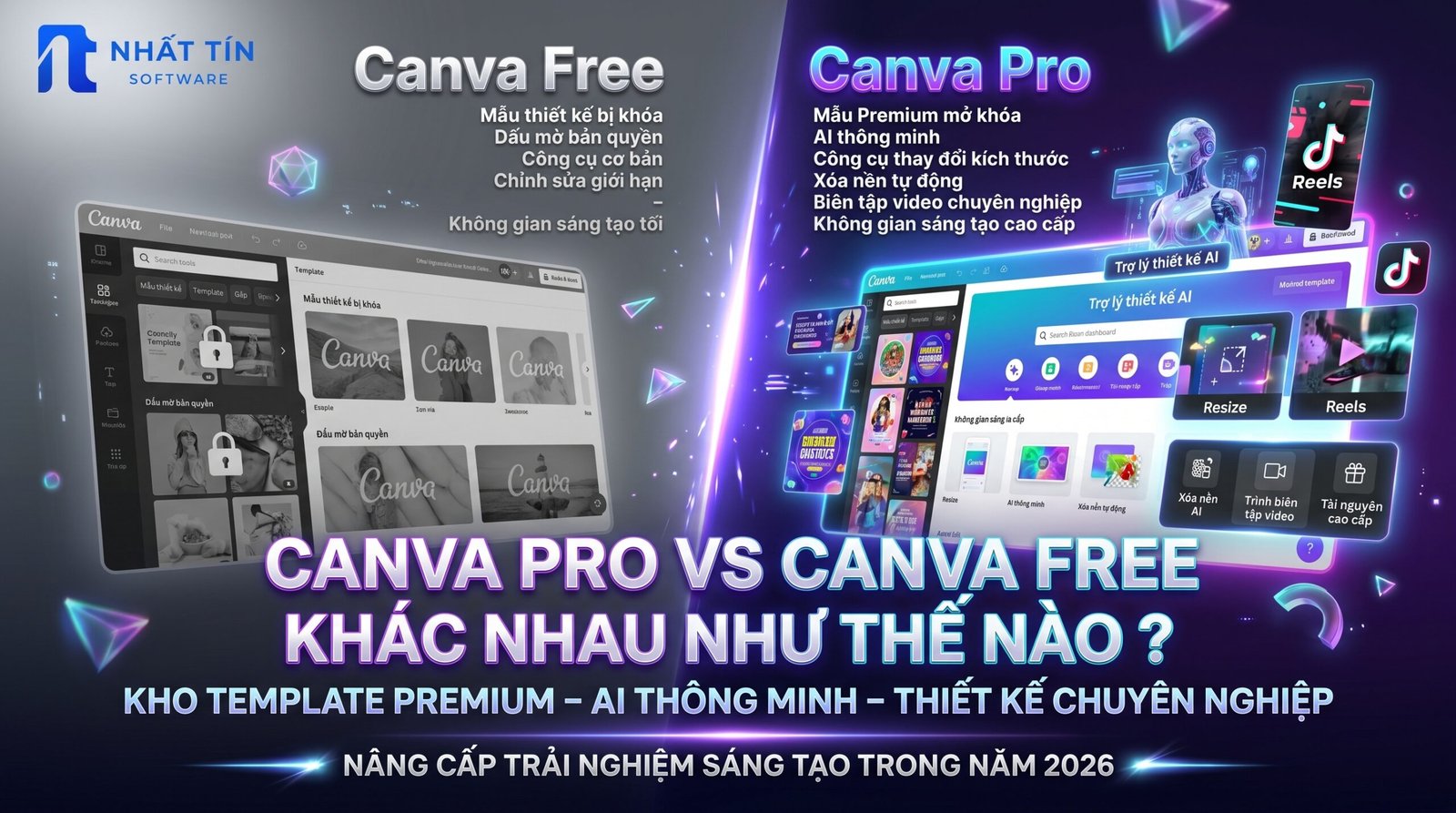 nâng cấp Canva Pro,Canva Pro vs Canva Free,Canva Pro khác gì bản miễn phí,so sánh Canva Pro và Canva miễn phí,thiết kế chuyên nghiệp,làm content hiệu quả,phần mềm thiết kế đơn giản,công cụ thiết kế online,tài khoản Canva Pro giá rẻ,