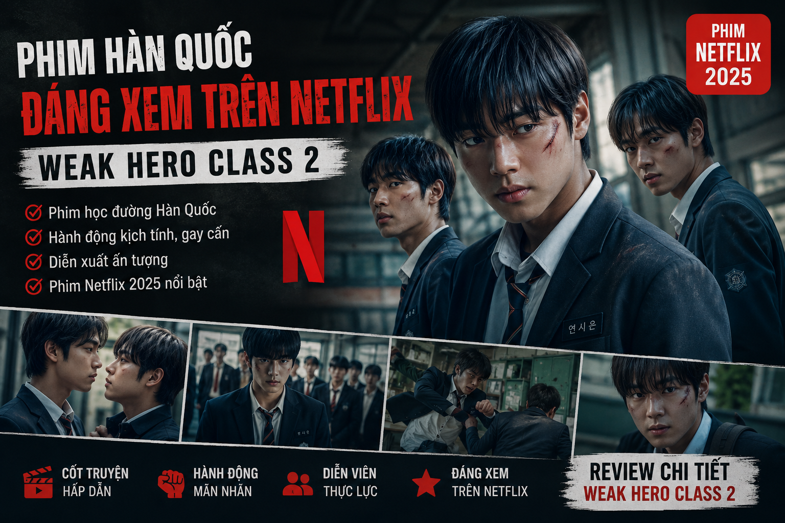 Phim Hàn Quốc Đáng Xem Trên Netflix: Review Weak Hero Class 2 Chi Tiết